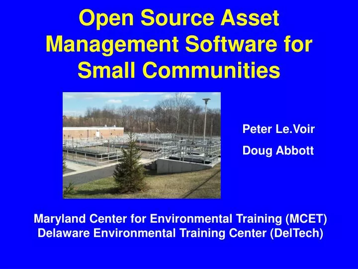open source asset management software for small communities
