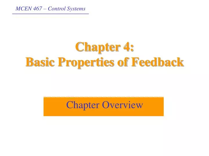 chapter 4 basic properties of feedback