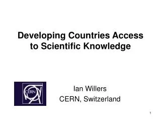 Developing Countries Access to Scientific Knowledge