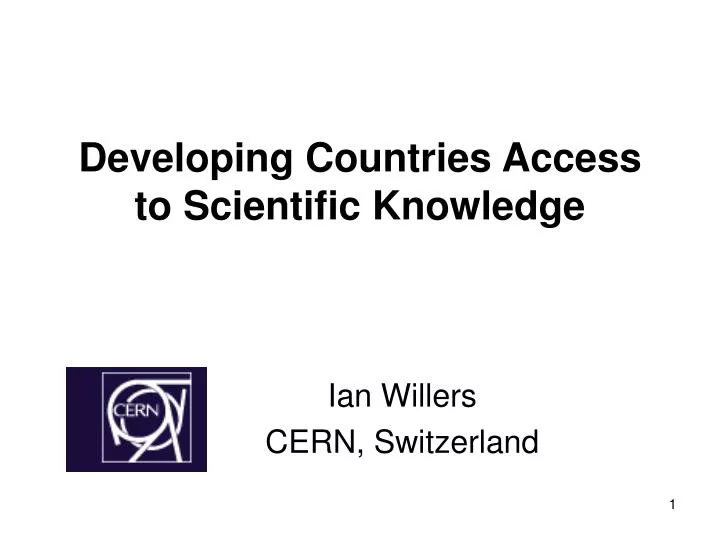 developing countries access to scientific knowledge