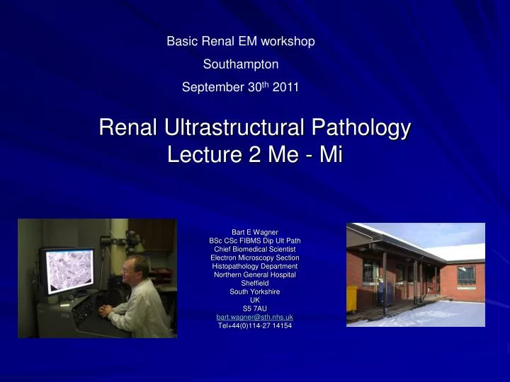 renal ultrastructural pathology lecture 2 me mi