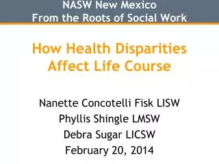 NASW New Mexico From the Roots of Social Work