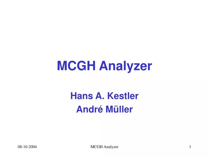 mcgh analyzer