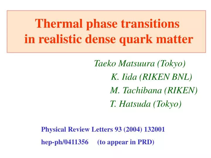 thermal phase transitions in realistic dense quark matter