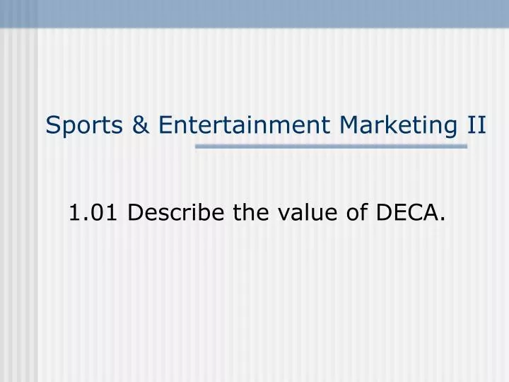 sports entertainment marketing ii