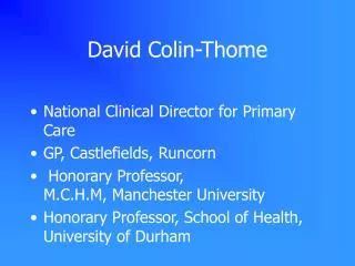 David Colin-Thome