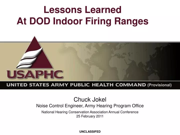 lessons learned at dod indoor firing ranges