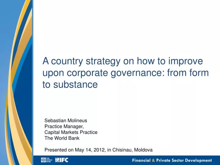 a country strategy on how to improve upon corporate governance from form to substance