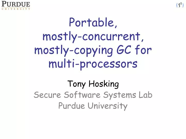 portable mostly concurrent mostly copying gc for multi processors