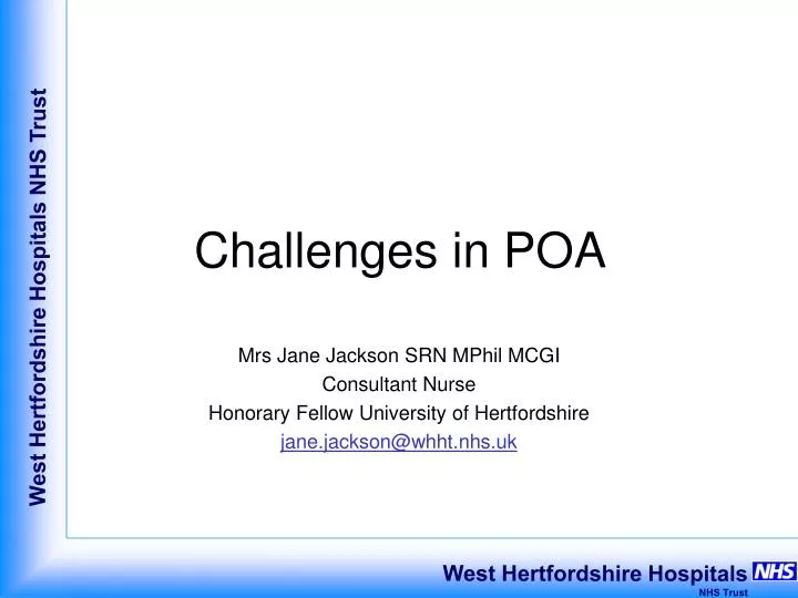 challenges in poa