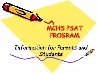 MCHS PSAT PROGRAM