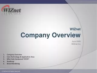 WIZnet Company Overview