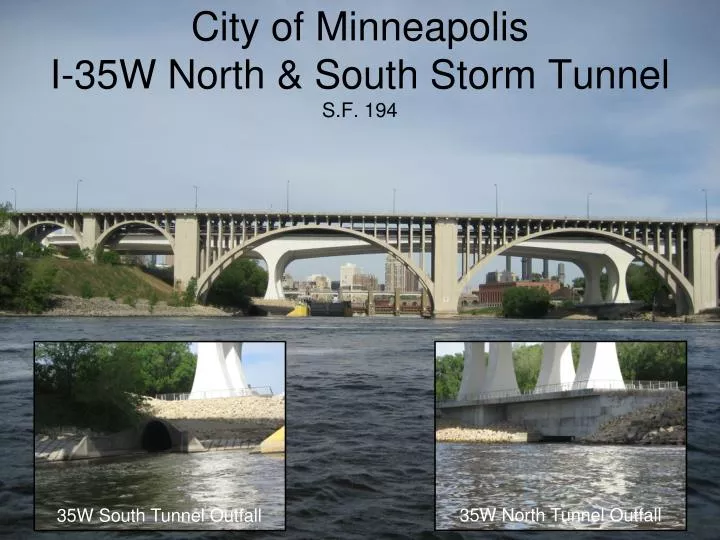 city of minneapolis i 35w north south storm tunnel s f 194