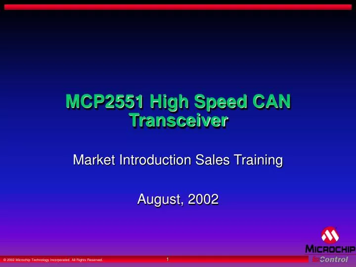 mcp2551 high speed can transceiver