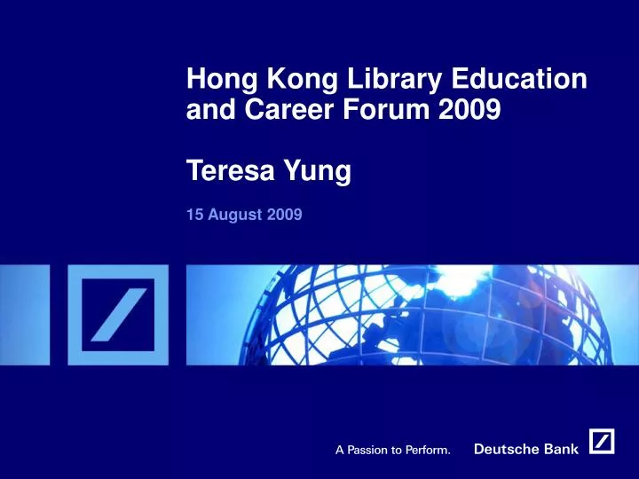 hong kong library education and career forum 2009 teresa yung