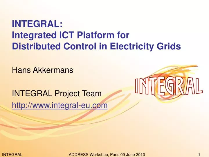 integral integrated ict platform for distributed control in electricity grids