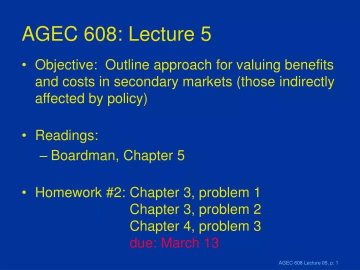 agec 608 lecture 5