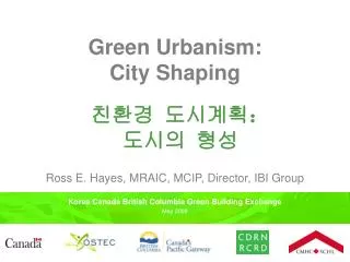 Green Urbanism: City Shaping