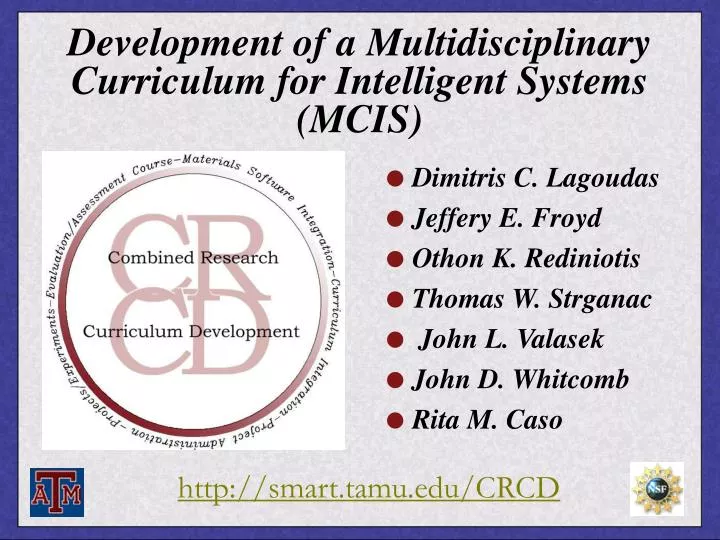development of a multidisciplinary curriculum for intelligent systems mcis
