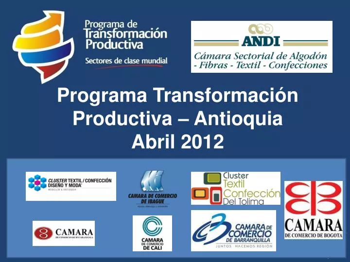 programa transformaci n productiva antioquia abril 2012
