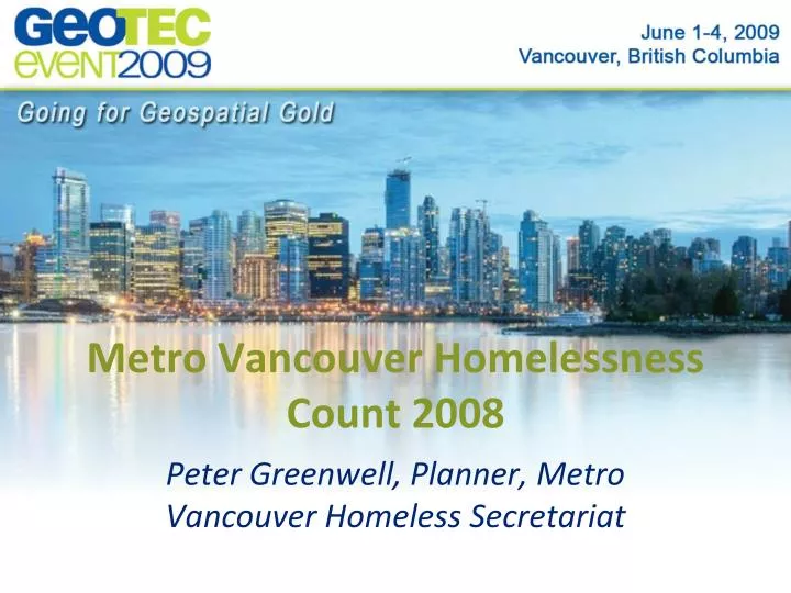 metro vancouver homelessness count 2008
