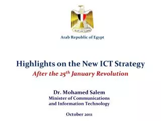 Highlights on the New ICT Strategy After the 25 th January Revolution