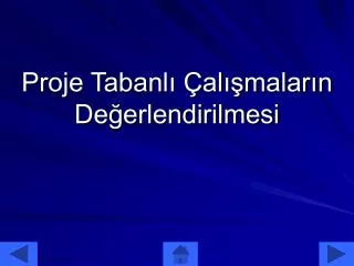 proje tabanl al malar n de erlendirilmesi