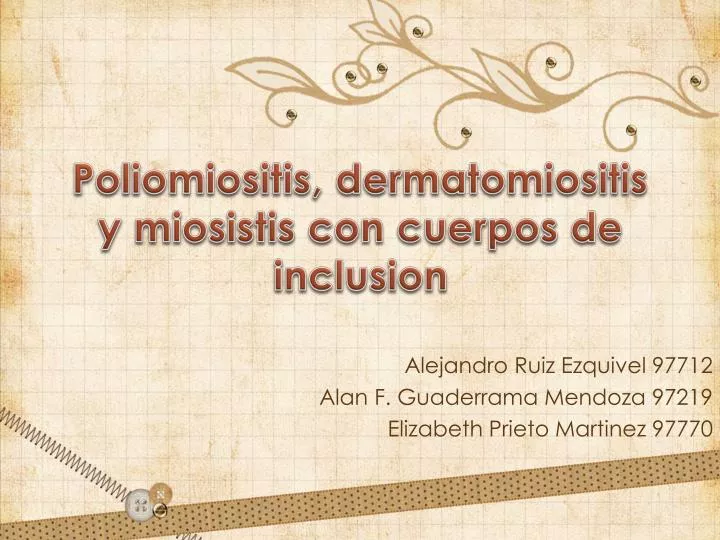poliomiositis dermatomiositis y miosistis con cuerpos de inclusion