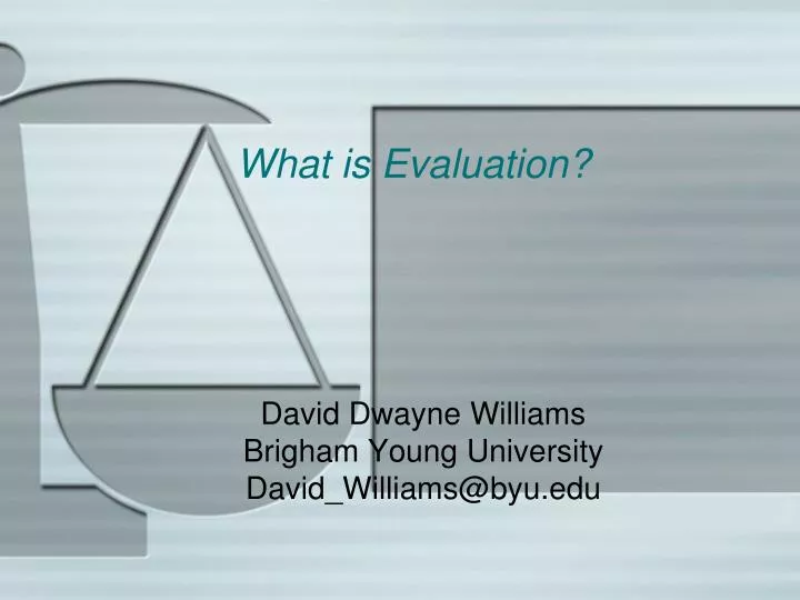 what is evaluation