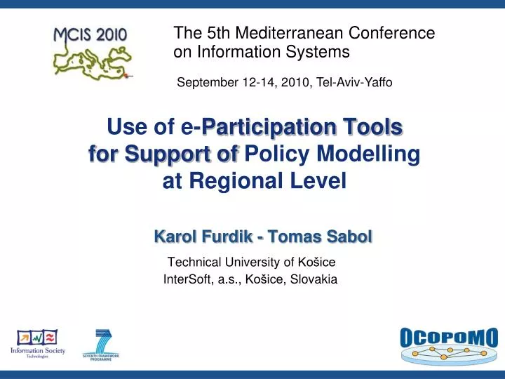 use of e participation tools for support of policy modelling at regional level