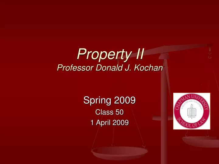 property ii professor donald j kochan