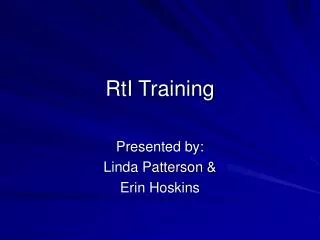 RtI Training