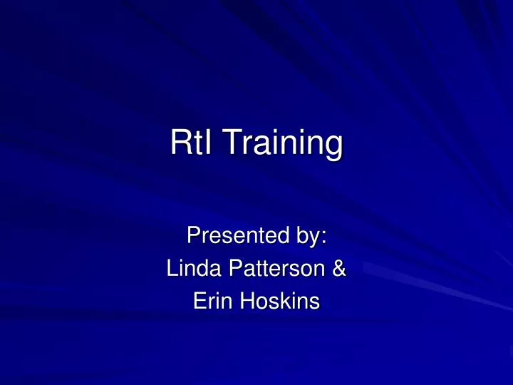 rti training