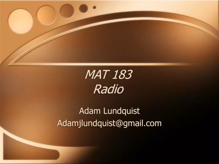 mat 183 radio