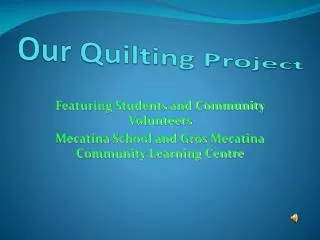 Our Quilting Project