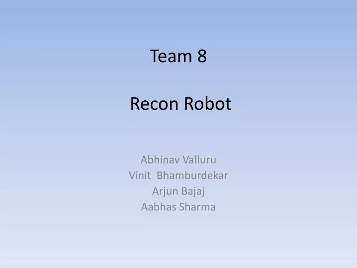 team 8 recon robot