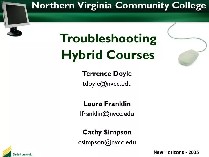 troubleshooting hybrid courses
