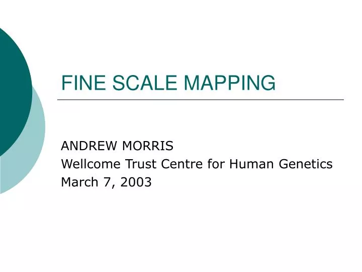 fine scale mapping