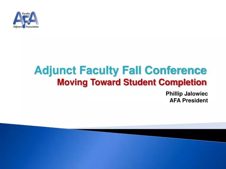 adjunct faculty fall conference moving toward student completion