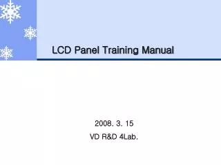 LCD Panel Training Manual