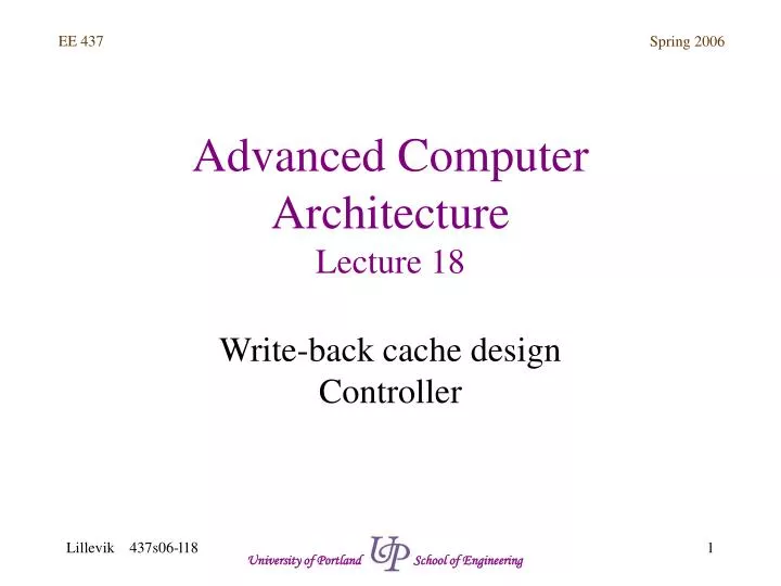 advanced computer architecture lecture 18