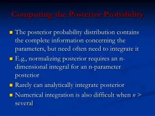 Computing the Posterior Probability