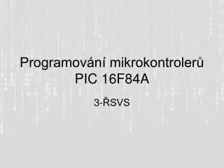 programov n mikrokontroler pic 16f84a