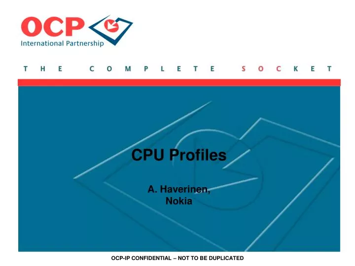 cpu profiles a haverinen nokia