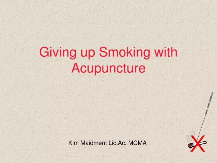 giving up smoking with acupuncture