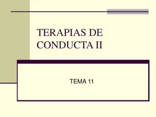 terapias de conducta ii