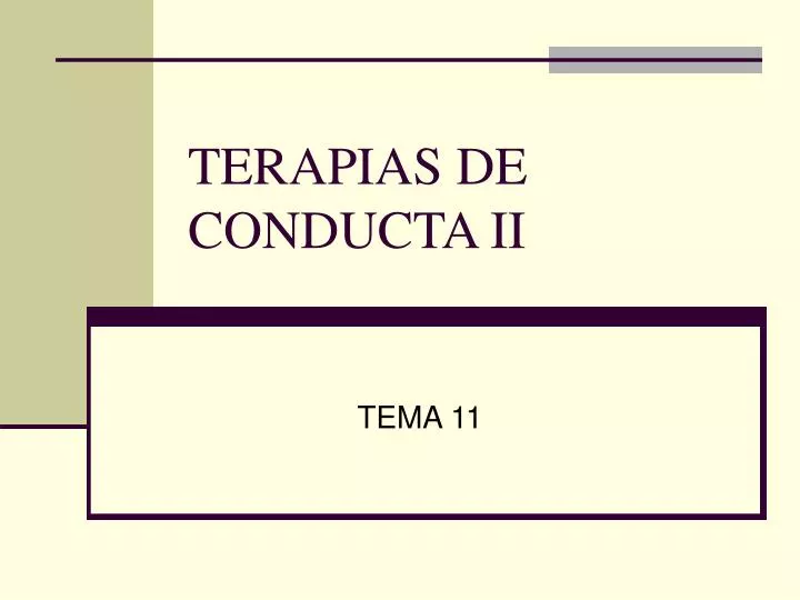 terapias de conducta ii