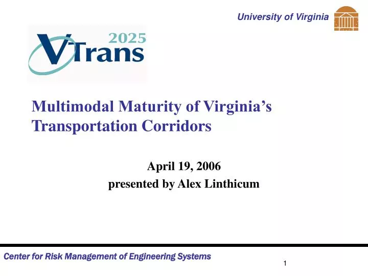 multimodal maturity of virginia s transportation corridors