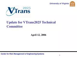 Update for VTrans2025 Technical Committee