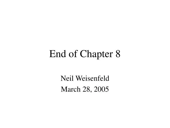 end of chapter 8